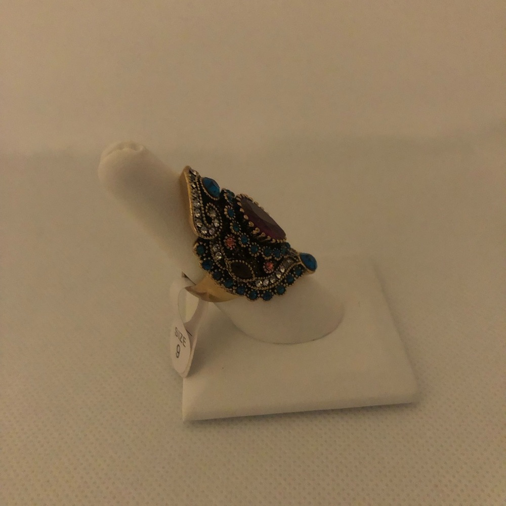 Gold Colorful Size 9 Ring - Picture 5 of 5